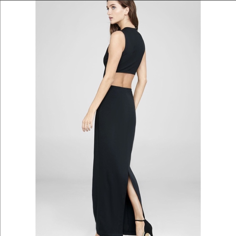 Express Black Cut Out Maxi Dress